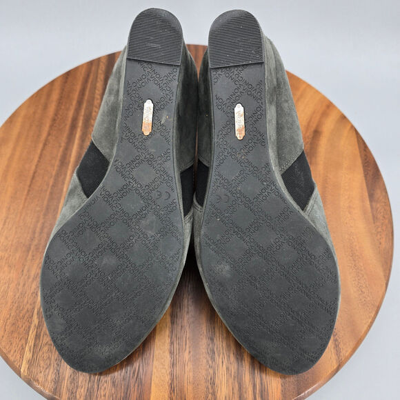 Vionic Boots Women's 10 Gray Suede Leather Gore Stanton Wedge Ankle Booties - Picture 6 of 8